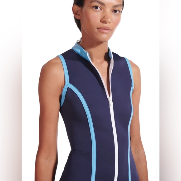 New Balance x STAUD Neoprene Dress Sz S Navy - Picture 2 of 12